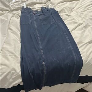 Hard tail Blue Denim maxi Skirt